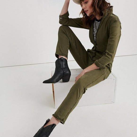 NWT Lucky Brand Aviator Jumpsuit Ivy Green - Picture 2 of 6